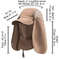 thumbnail image 2 of jobturf Sun Hats for Men Wide Brim UV Protection Fishing Hat with Face Mask and Neck Flap Lightweight Breathable Summer Balaclava, 2 of 8
