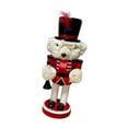 thumbnail image 3 of Nutcracker Doll Wooden Bear Figure 25cm Festive Ornament for Christmas Table Centerpiece Party Decoration, 3 of 9