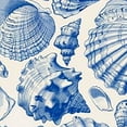 thumbnail image 6 of HAOXIT Sea Shells Tablecloth Vintage Blue Beautiful Sea Cockleshell Nautical Beach Round Table Cloth Washable Table Cover for Kitchen Dining Tabletop Decoration Round Tables 54-58, 6 of 8
