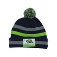 thumbnail image 1 of Bonnet à Rayures avec Pompon California Republic - Bleu Marine/vert Fluo/gris, 1 of 1
