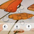 thumbnail image 5 of Retro Orange Floral Mushroom Shower Curtain 70s Rustic Vintage Yellow Abstract Aesthetic Flower Plant Botanical 72Wx72H Inch Modern Fabric Decor Bathroom Polyester Waterproof 12 Pack Hooks, 5 of 6