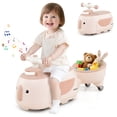 thumbnail image 1 of Gymax 2-in-1 Kids Ride on Toy Toddlers Sliding Car w/Detachable Trailer for Children Beige, 1 of 10