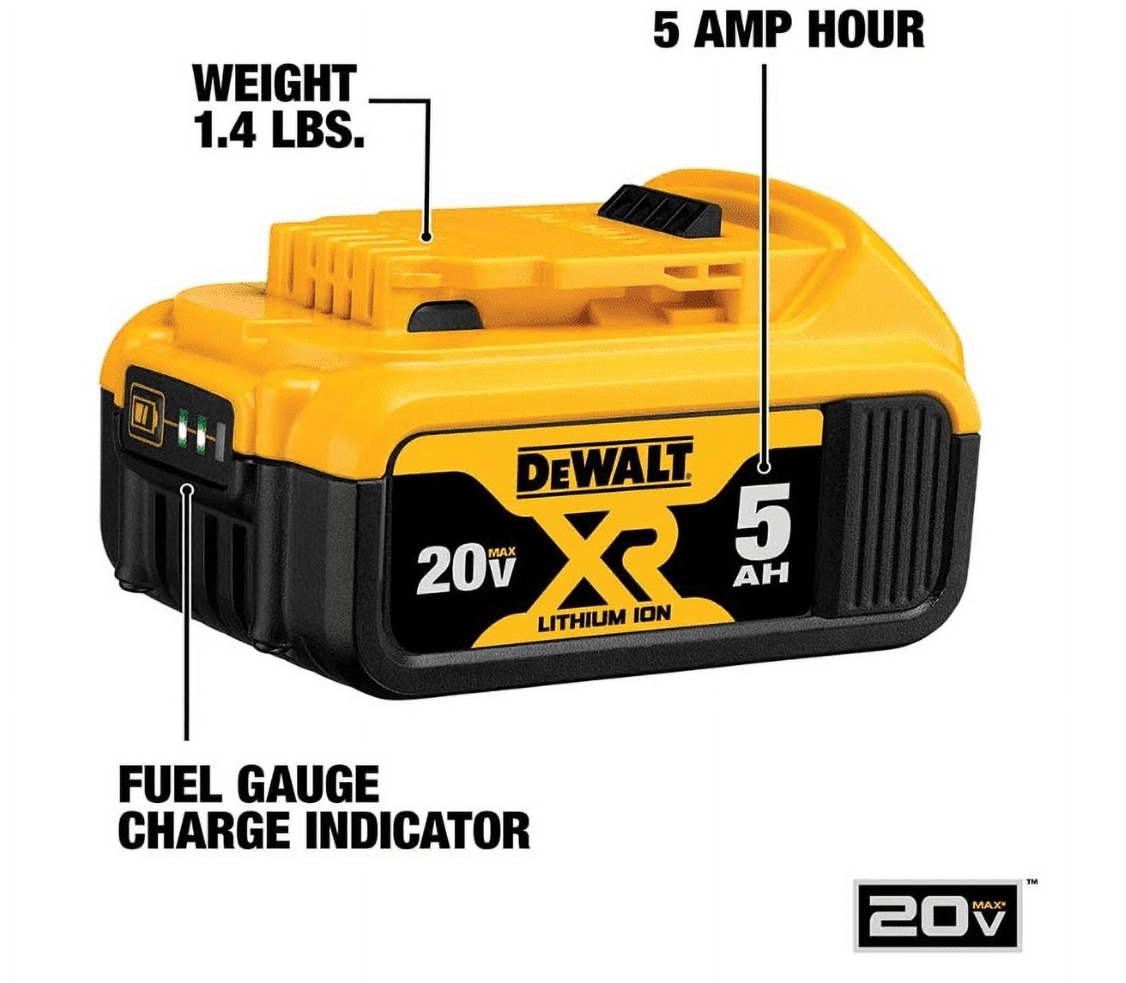 DEWALT DCB205 20V 5.0Ah XR Power Tool Battery