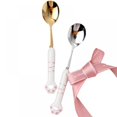 thumbnail image 4 of 2Pcs Cute Cartoon Household Ceramic Cat'S Claw Coffee Spoon, Tea Spoon, Stainless Steel Tableware Spoon, 4 of 4