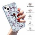 thumbnail image 2 of Marble Flower Case for iPhone 14,Aesthetic Art Design Pattern Soft TPU Bumper Case Cover, 2 of 5