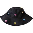 thumbnail image 2 of CoCopeaunts Ladies Bucket Hat Plain Summer Autumn Cotton Little Flower Embroidery Fisherman Hat Outdoor Travel Fashion Basin Hat, 2 of 8