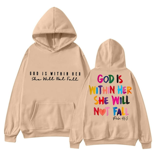 In 2025 The Lady Sweatshirt With In God Will Be Available. The God Is In Her Heart And She Will Not Fall Down Hoodie.
