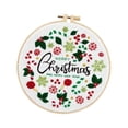 thumbnail image 4 of Abbracc Christmas Embroidery Kit for Adult Material Package Xmas Hand Embroidery Set Scarves, 4 of 9