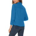thumbnail image 3 of Duoif Cardigans for Women Trendy Women's Ruched Sleeve Lightweight Thin Chiffon Womens Cardigan Sky Blue XXXXXL, 3 of 8