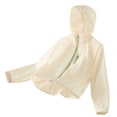 thumbnail image 3 of Girls Summer Jacket Long Sleeve Hooded Zip Up Unisex Lightweight Jacket Sun Protection Jacket Girls 5-6 Years Clothes, 3 of 5