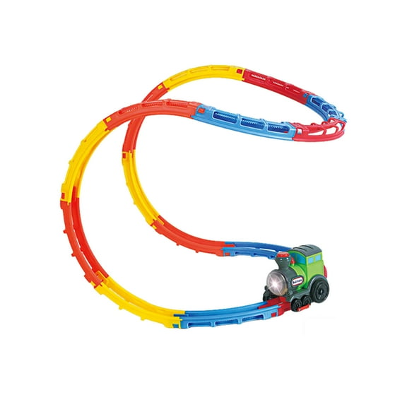 Train Track Playset Rolling Track Trains Development Toy Educational Toy Kids Interactive Playset Present Kindergarten Boys