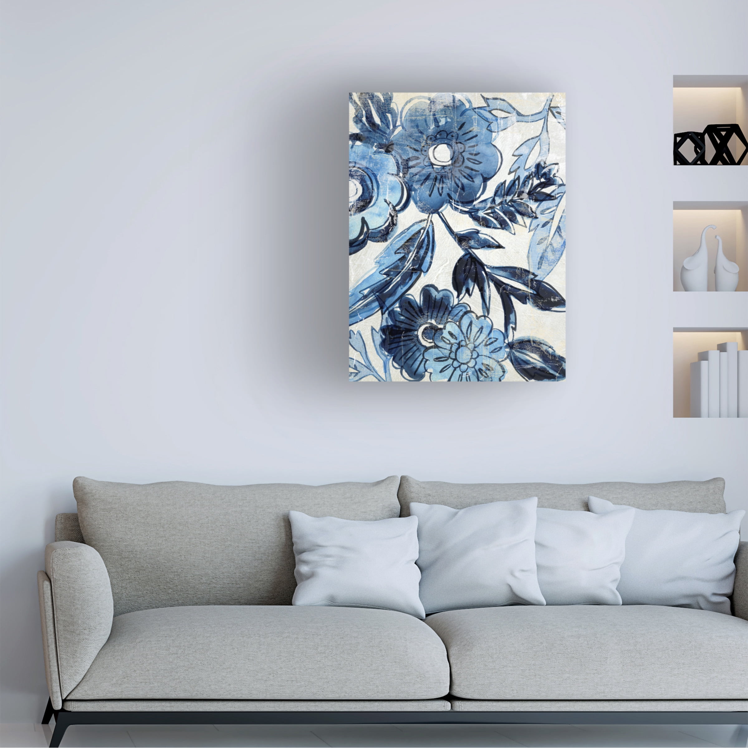 Chariklia Zarris 'Indigo Porcelain I' Canvas Art
