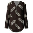 thumbnail image 3 of Pompotops Chemise Ample à Manches Longues pour Femmes avec Fermeture Éclair en Solde, 3 of 4
