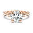 thumbnail image 5 of ESTE ORIGIN 2Ct Round Cut Lab-Grown Diamond Engagement Ring Set – Pavé Bridal Wedding Ring Set in 10K Rose Gold for Her US 9, 5 of 8