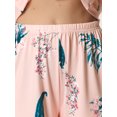 thumbnail image 5 of Conjuntos de pijama para mujeres INSPIRE CHIC, camisa de botones con pantalones largos, 2 piezas, ropa de noche, pijamas, color rosa y verde, 5 of 5