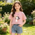 thumbnail image 4 of Asxite Toddler Girls Tshirt Print Short Sleeve Crew Neck Casual Breathable Summer Tops 1-12Y, 4 of 6