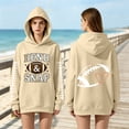 thumbnail image 4 of Football Sweatshirts Women Pullover Hoodies Cozy Outfits Game Day Sweatshirts Basic Tee Athletic Gym Shirts Soft Tunic Tops With Drawstring Plus Size Hooded Fall Fashion Must Haves Gift Khaki, 4 of 8