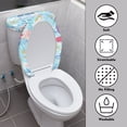 thumbnail image 4 of HELLHERO Toilet Cover Set for Fits All Toilet Shapes Polyester Fabric Soft Machine Washable Stays in Place Stretch Easy to Install Keep Dust Stain Mermaid, 4 of 8