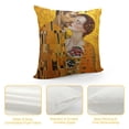 thumbnail image 4 of GOSMITH  Throw Pillow Covers Gustav Klimts The Kiss, Abstract Art Love Couple Accent Cushion Covers Decorative Pillowcase for Men Women, Livingroom Sofa Bed Pillows Covers  Golden, 4 of 5