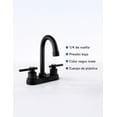 thumbnail image 4 of Mezcladora para lavabo Maxims de baño plástico ABS negro mate 2 manerales, 4 of 5