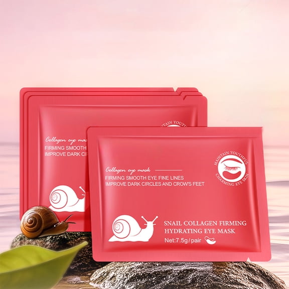 Hauiodp Snail Collagens Firming And Hydrating Eye Mask Nourishing Eye Mask Patch 7.5ml