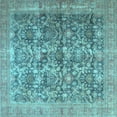 thumbnail image 1 of Ahgly Company Indoor Square Persian Light Blue Traditional Area Rugs, 5' Square, 1 of 4