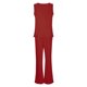 thumbnail image 5 of Conjunto de 2 piezas para mujer: chaleco sin mangas y pantalones anchos, estilo boho informal, color liso, mezcla de poliéster y spandex, 5 of 5