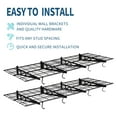 thumbnail image 3 of GloryStar 48x12/48x24/72x24 Inch Wall-Mount Iron Garage Shelf, 150 lbs Capacity, Quick-Install Storage Rack with Level, 3 of 8