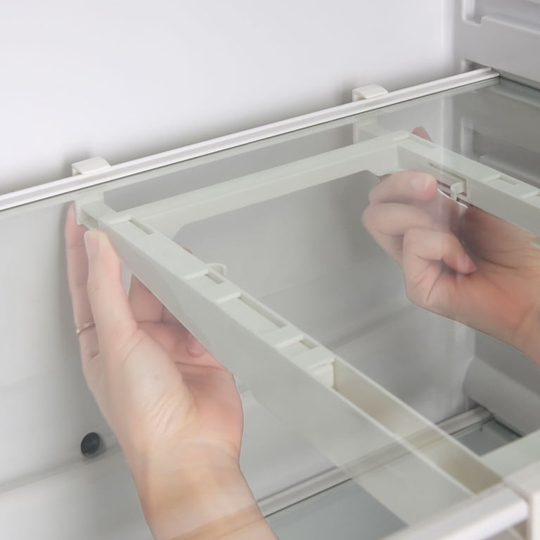 2 Pack Fridge Organizers and Storage with Pull out Drawer, Stackable 2 Pack Fridge Organizers and Storage with Pull out Drawer, Stackable