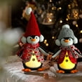 thumbnail image 7 of Light-Up Christmas Penguin Plush – 10" LED Stuffed Animal, Timer Night-Light, Gift-Ready Tag，Gray, 7 of 7