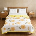 thumbnail image 6 of Washed Cotton Summer Cool Quilt,Washed Cotton Cool Quilt,Skin Friendly Air Conditioner Comforter Lightweight Breathable Blanket for Home Bedroom Sofa Office and Travel, 6 of 7