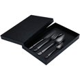 thumbnail image 1 of 4-Piece Set Stainless Steel Silverware Set Easy to Clean and Dishwasher (Silver) Black, 1 of 1