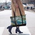 thumbnail image 4 of FORMRS Canvas Laptop Tote Bag for Women with 15.6" Computer Compartments Shoulder Handbag, Yellow Tree, 4 of 7