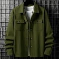 thumbnail image 7 of LYSMORA Men's Snap Button Trucker Shacket Lapel Collar Long Sleeve Shirt Jacket with Dual Chest Pockets Relaxed Fit Outerwear for Fall Winter Outdoor, 7 of 7