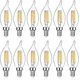 thumbnail image 1 of E12 Candelabra Led Light Bulb, Flame Tip Decorative Led Filament Candle Bulb, E12 Base, Non-dimmable, Pack Of 12, 1 of 3