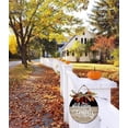 thumbnail image 4 of Eveokoki 11" Autumn Coming Wooden Door Sign, Welcome Front Door Plaque Hanger Home Decoration for Farmhouse Office Coffee Shop,Hanging Sign Board with Hanging String for Home Decor, 4 of 5