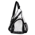 thumbnail image 2 of Mochila cruzada transparente, bolso bandolera transparente de PVC, bolso bandolera transparente, bolso de pecho transparente, diseño elevado, 2 of 14
