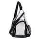 thumbnail image 1 of Bolso bandolera transparente Bolso de pecho transparente de PVC Mochila de hombro cruzada de viaje cómoda Negro YUNYI BRAND Deportes, 1 of 8