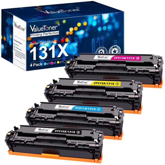 Valuetoner Cartucho De Tóner Compatible De Repuesto Para Hp 131X 131A Cf210X Cf211A Cf212A Cf213A Para Impresora Laserjet Pro 200 Color Mfp M276Nw M251Nw M251N M276N (Negro Cian Magenta Amarillo)