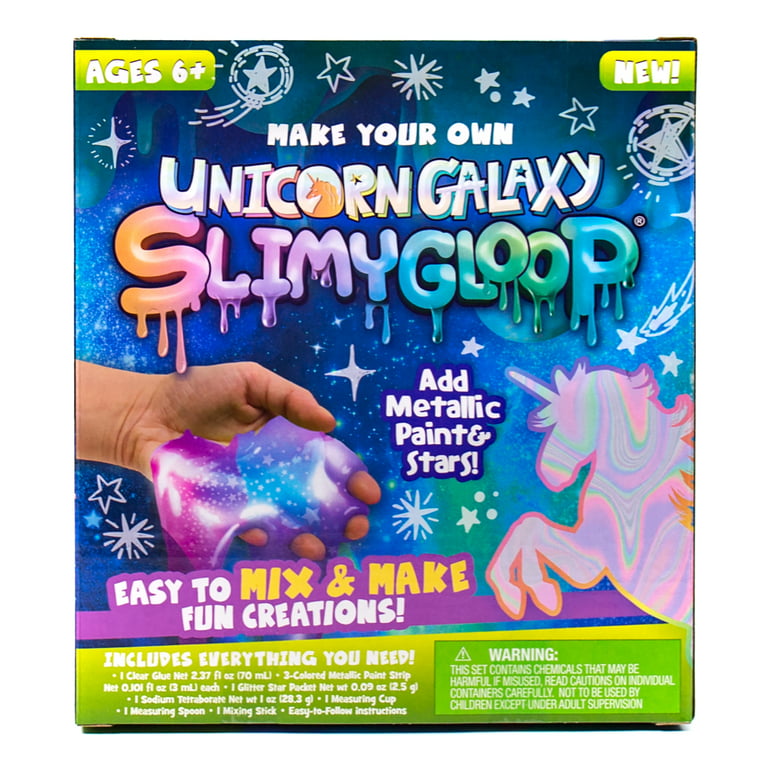 Original Stationery Galaxy Slime Kit, Slime Set with Glow in The Dark  Stickers, Dark Powder to Make Glitter & Galactic Slime, Fun Easter Gifts  for