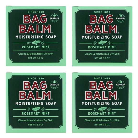 Bag Balm Mega Moisturizing Soap, Rosemary Mint 3.90 oz (Pack of 4)