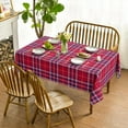 thumbnail image 2 of 4th of July Tablecloth 60×104 Inch Rectangular, Buffalo Plaid Red Blue Independence Day Washable Seasonal Table Cover for Party Picnic Dinner Decor, 2 of 6
