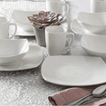 thumbnail image 4 of Gibson Home Everyday Square 16 Piece Porcelain Dinnerware Set - White, 4 of 6