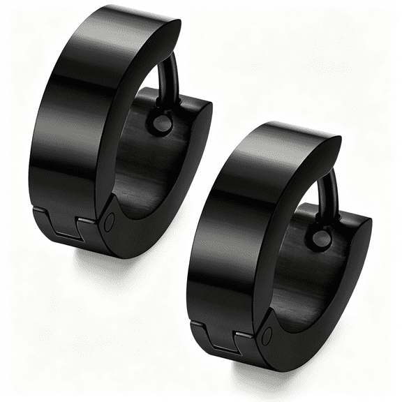 DESIGNICE Stainless Steel Unique Small Hoop Earrings for Men Huggie Earrings 1 Pairs