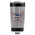 thumbnail image 2 of Superman Crossed Bats Stainless Steel Tumbler 20 oz Coffee Travel Mug/Cup, Vacuum Insulated & Double Wall with Leakproof Sliding Lid | Great for Hot Drinks and Cold Beverages, 2 of 7