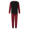 thumbnail image 4 of Conjunto de pijamas navideños familiares a juego con estampado de árbol y rayas. Pijamas de vacaciones para papá, mamá y niños., 4 of 9