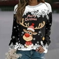 thumbnail image 2 of KANG Print Casual Crewneck Pullover Sweater Soft Warm Winter Holiday Graphic Long Sleeve For Ladies Cozy Loungewear Outfit, 2 of 4