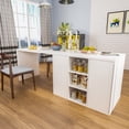 thumbnail image 4 of WIAWG Kitchen Island Storage Cabinet with Drawers and Open Shelves, White, 4 of 8
