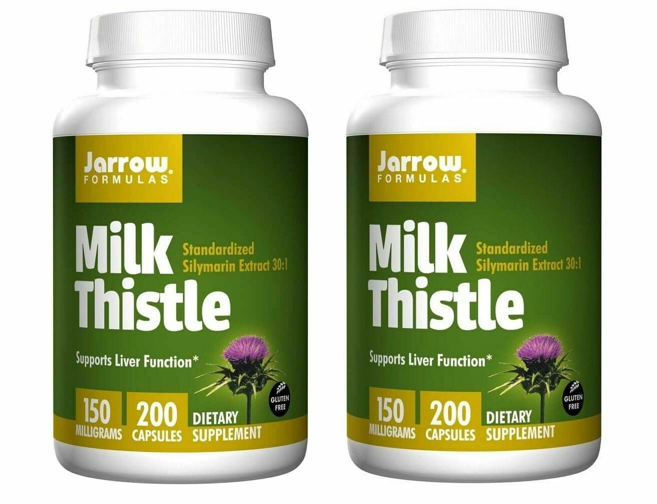 Jarrow Formulas Milk Thistle 150 mg, 200 Capsules 2 Packs Walmart
