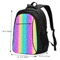 thumbnail image 5 of Balery Rainbow Scales2 Print USB Charging Backpack for Men and Women - Water-Resistant, Anti-Theft Laptop Backpack with USB Port for Travel, Work, School, and College, 5 of 7